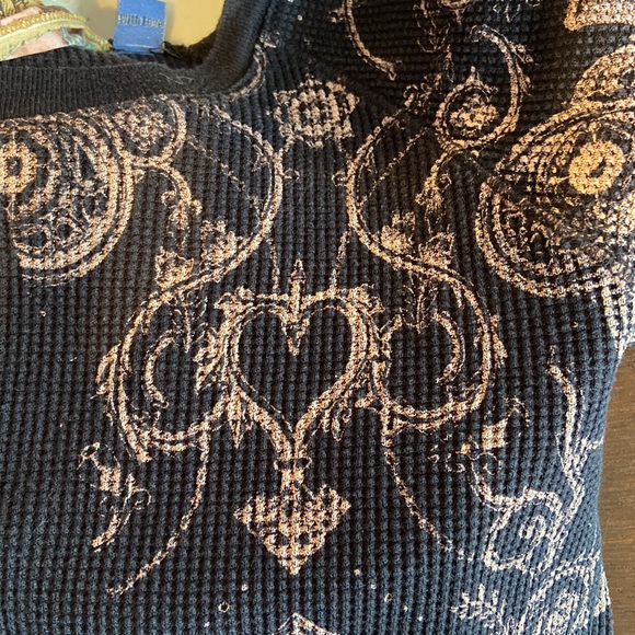 2005 L.A.M.B. Gwen Stefani Y2K Black Thermal Shirt - Picture 6 of 6